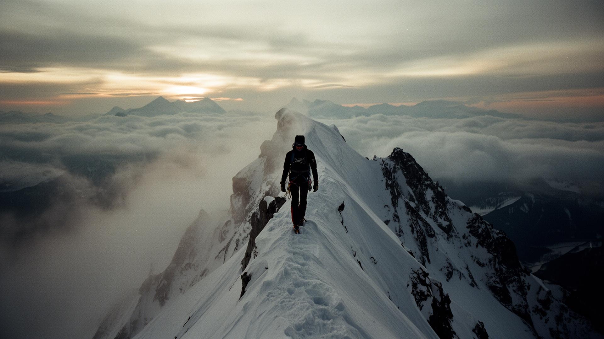 Mountain ridge at altitude